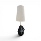 Black Marble Chunk Bedside Lamp