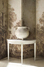 Petite Lutetia Console Table - Swedish Rubbed White