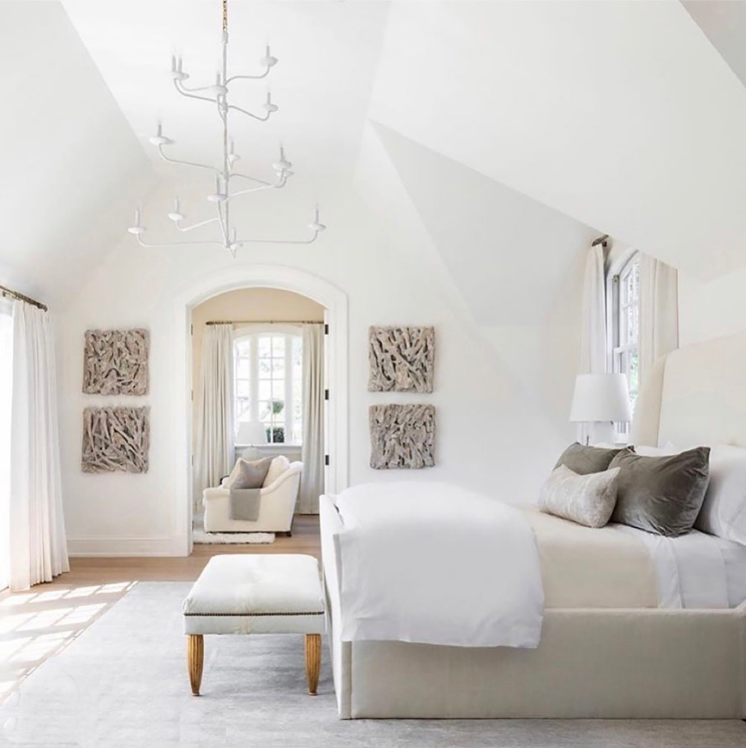 Maison Contemporary Plaster Iron Chandelier