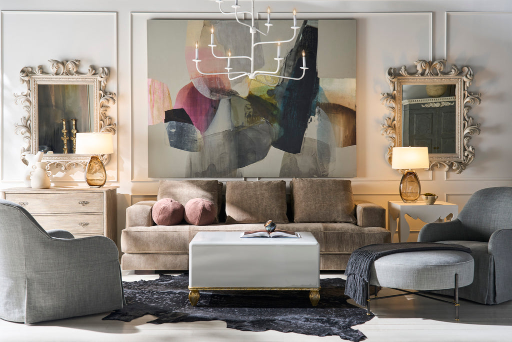 Dominique Round Ottoman