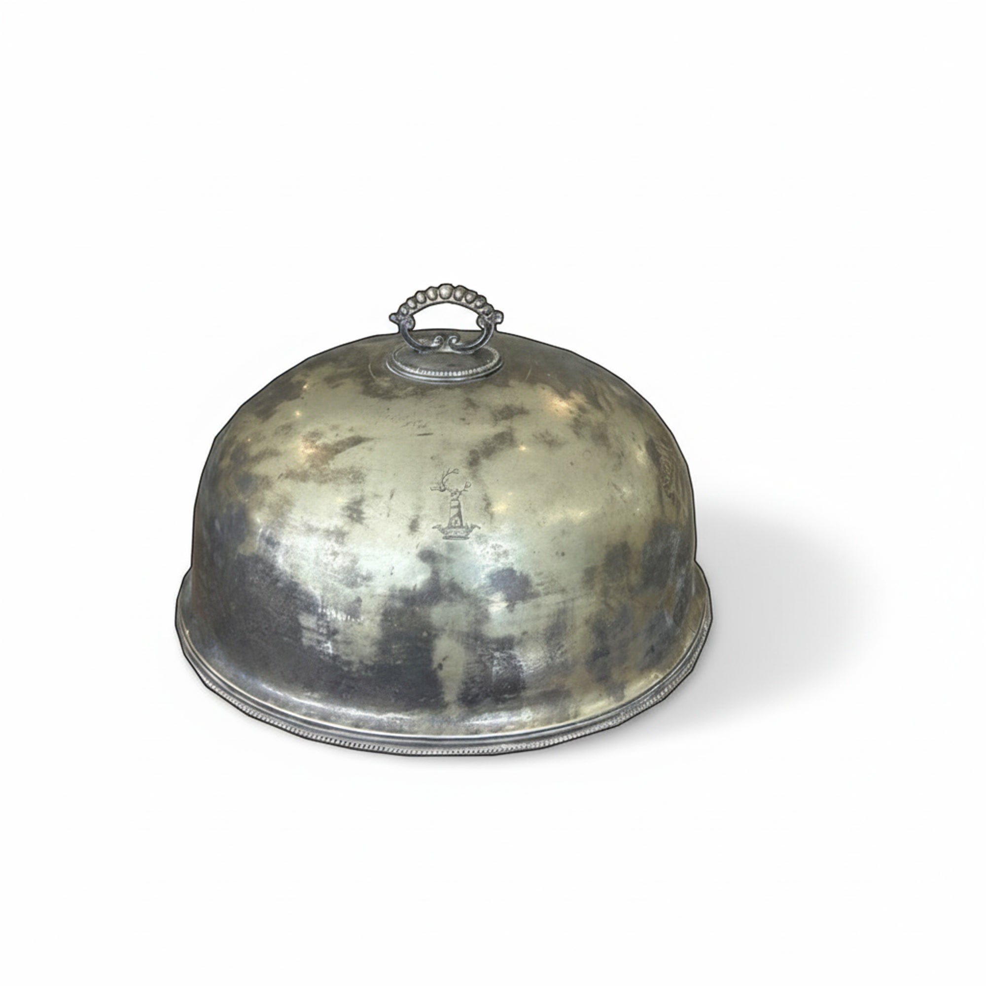 Cloche with Crown and Arm Holding Stag's Head