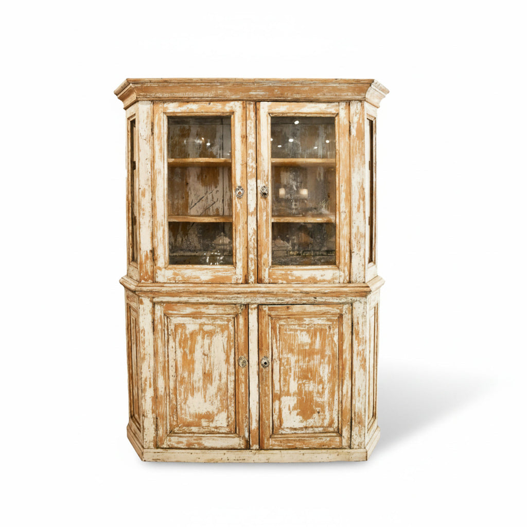 18th Century French Buffet Deux Corps - Original Scraped Patina