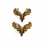 19th Century French Pair of Charles X Gilded Wood Antique Sconces