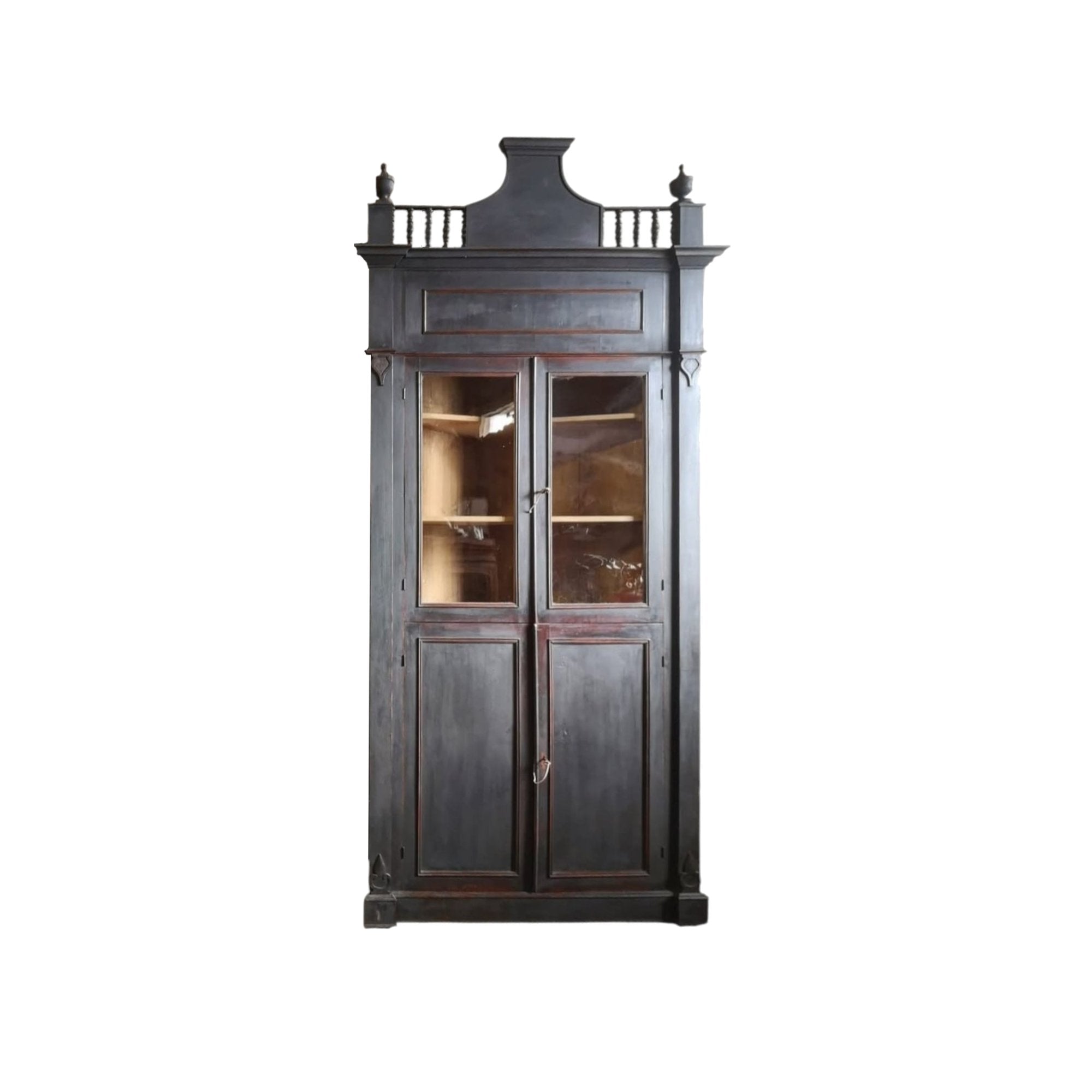 18th Century Italian Ebonized Corner Cabinet