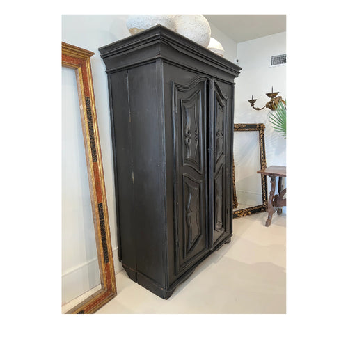 18th Century Italian Black Armoire