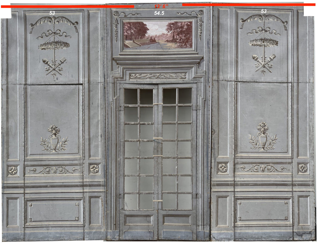 18th Century French Set of 6 Louis XVI Canvas Theater Panels