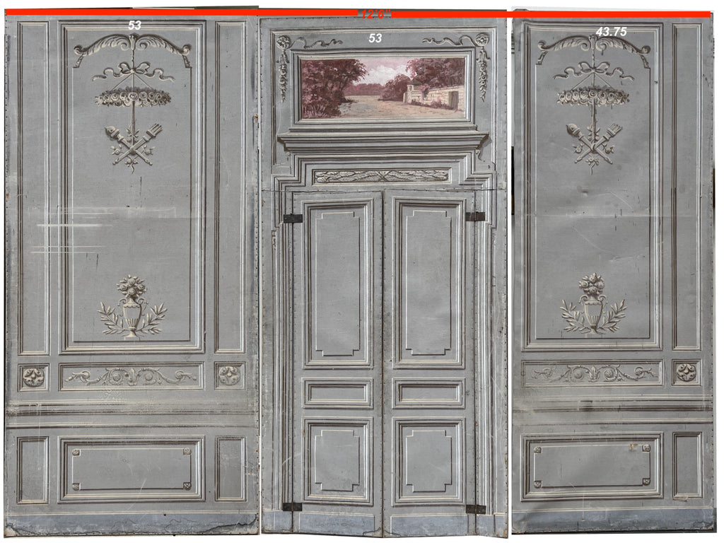 18th Century French Set of 6 Louis XVI Canvas Theater Panels
