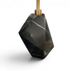 Black Marble Chunk Bedside Lamp
