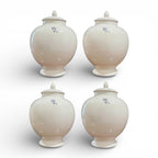 Antique Italian Set of 4 Jars w/Lids