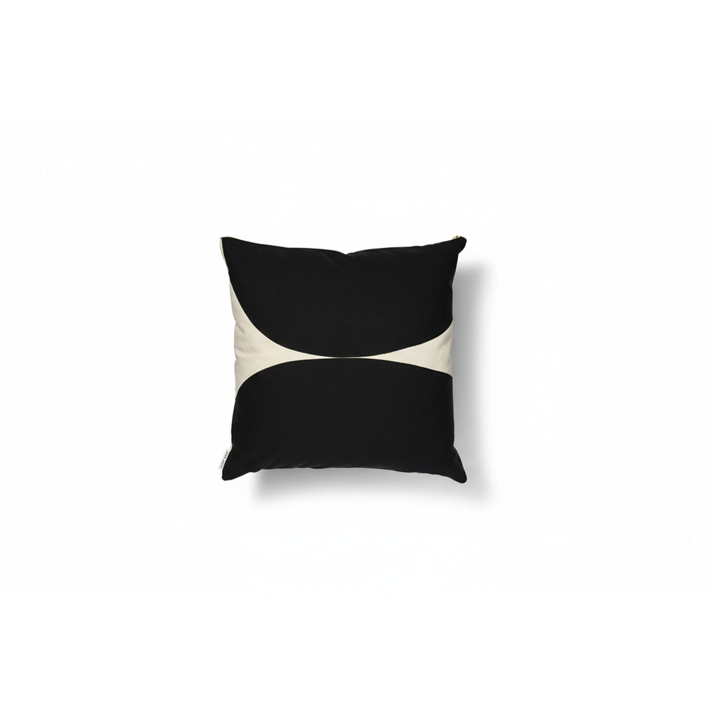 Contemporary Black & White Canvas Pillow