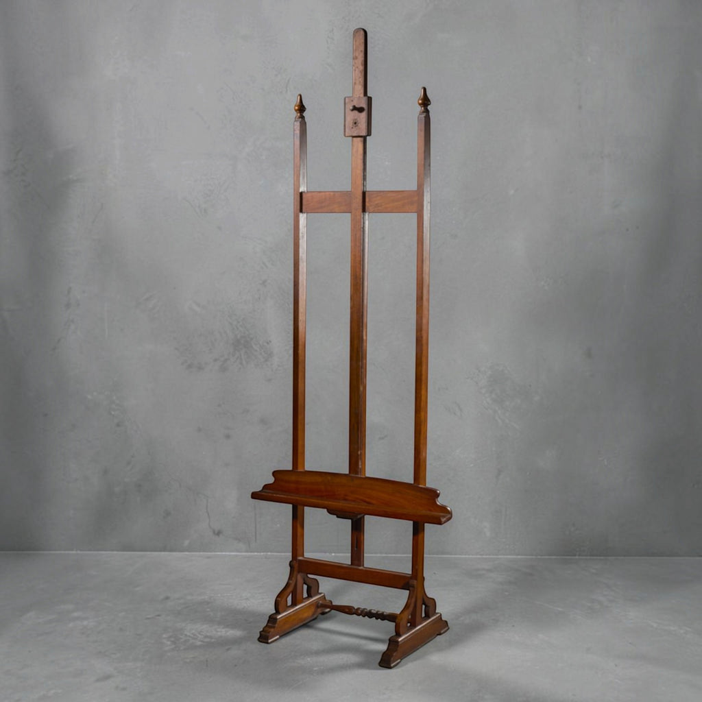 19th Century French Easel with Turned Spacer and Finials