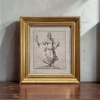 Northern School Ink Drawing in Frame (After Abraham Bloemaert) in 19th Century Frame