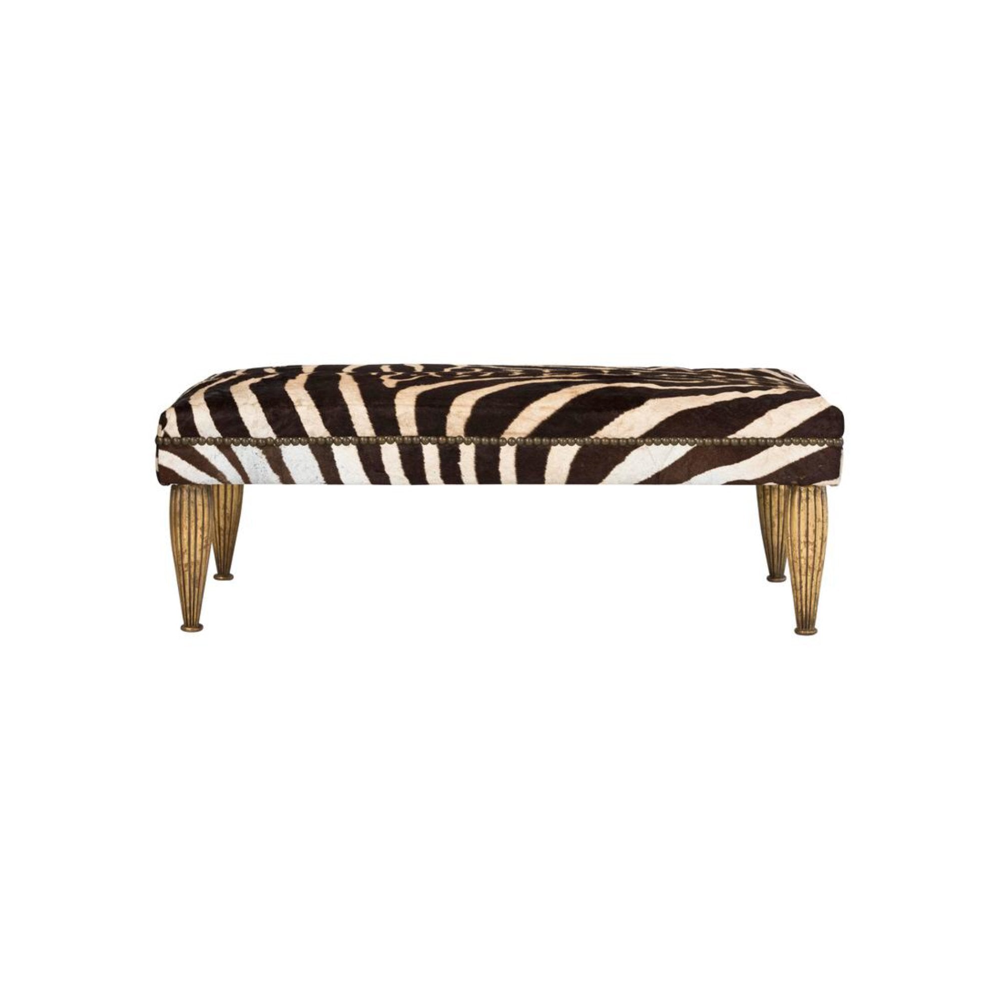 Maison Contemporary Bench with Gilded Legs