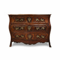 18th Century Louis XIV/XV Walnut Bombe Chest with Hoof Foot