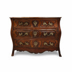 18th Century Louis XIV/XV Walnut Bombe Chest with Hoof Foot