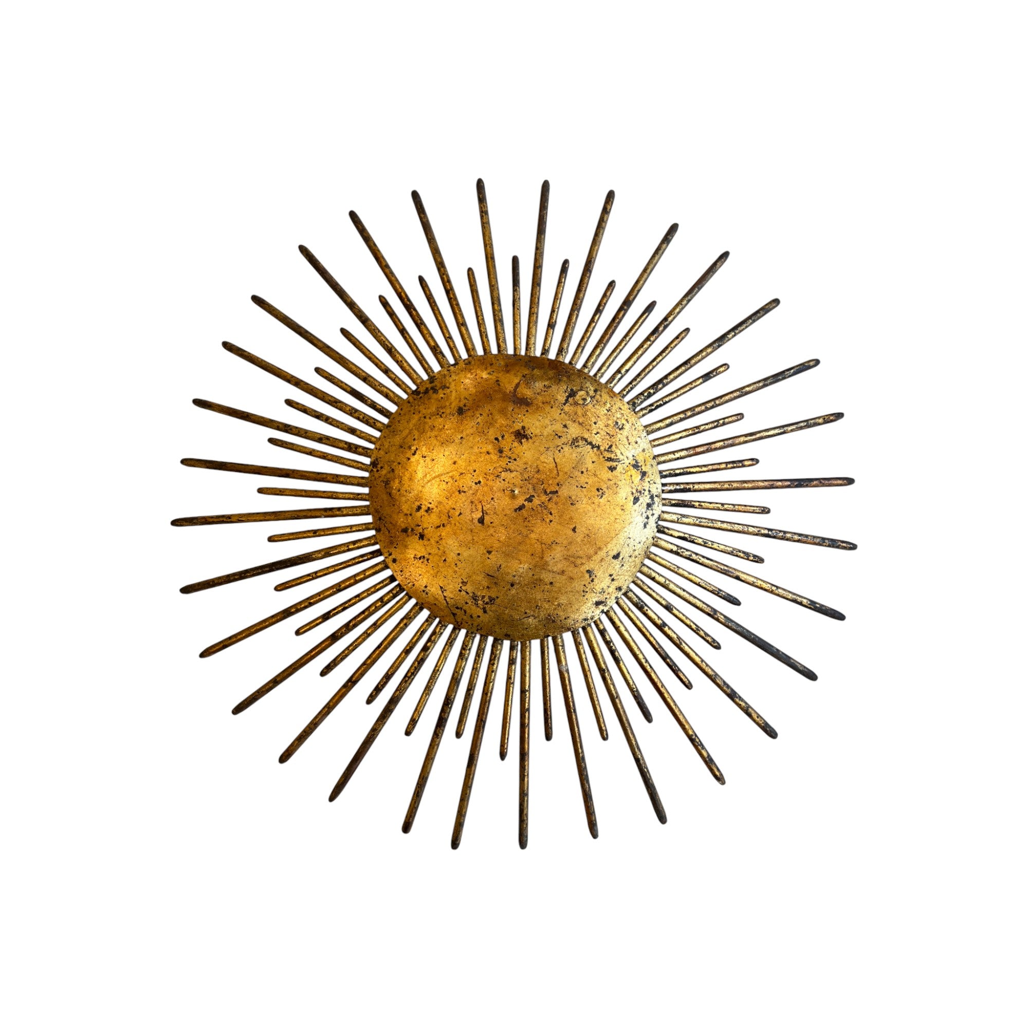 20th Century Spanish Gilded Iron Light Fixture