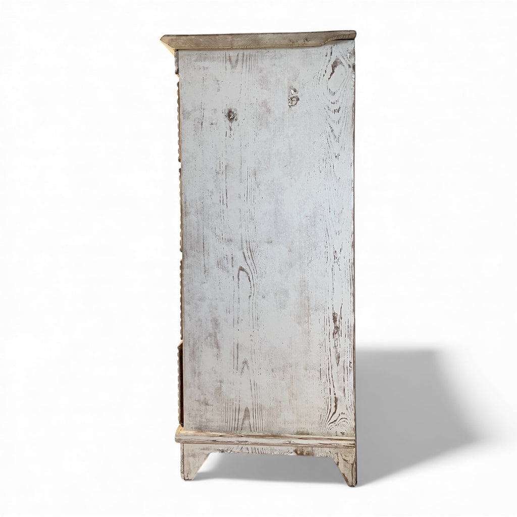 19th Century Swedish Antique Painted Reeded Chest