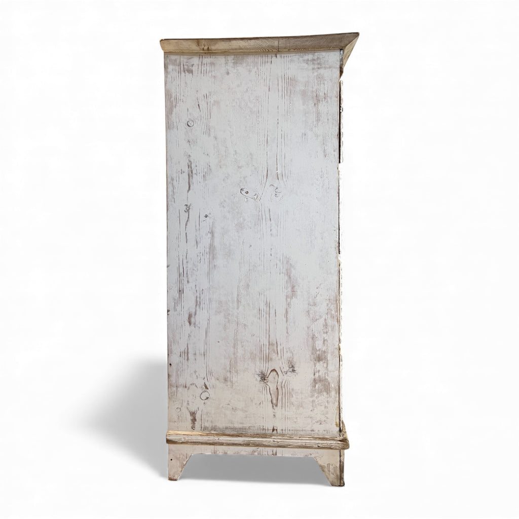 19th Century Swedish Antique Painted Reeded Chest