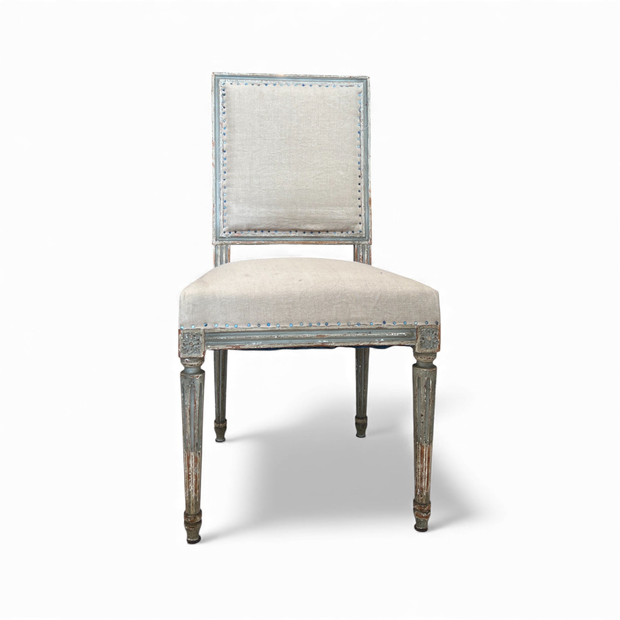 19th Century French Antique Set of 6 Louis XVI Dining Chairs