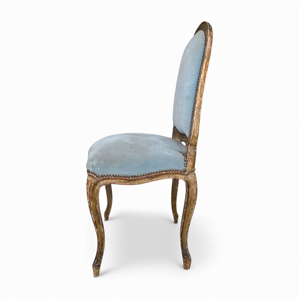 19th Century French Antique Set of 4 Louis XV Chairs