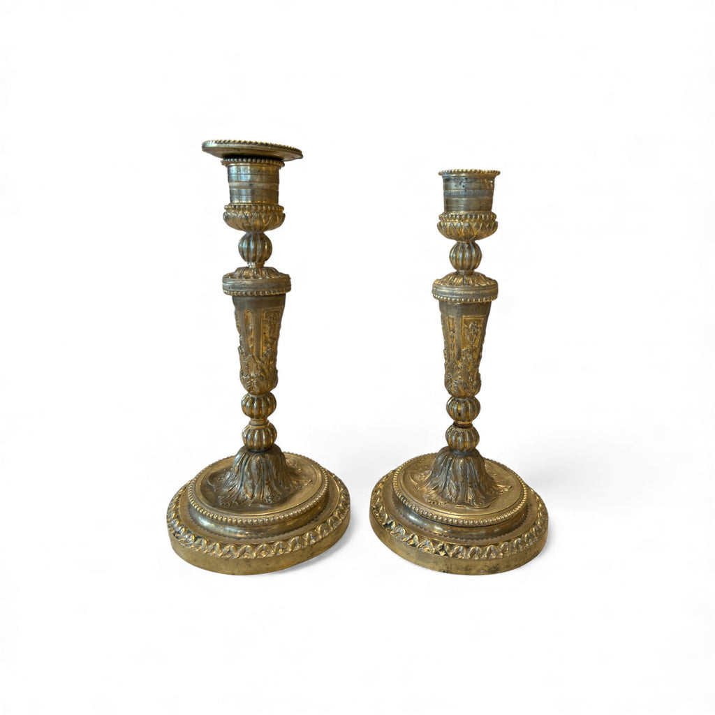 19th Century French Antique Napoleon III Candlesticks