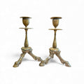 19th Century French Bronze Hoof Candlesticks Set of 2