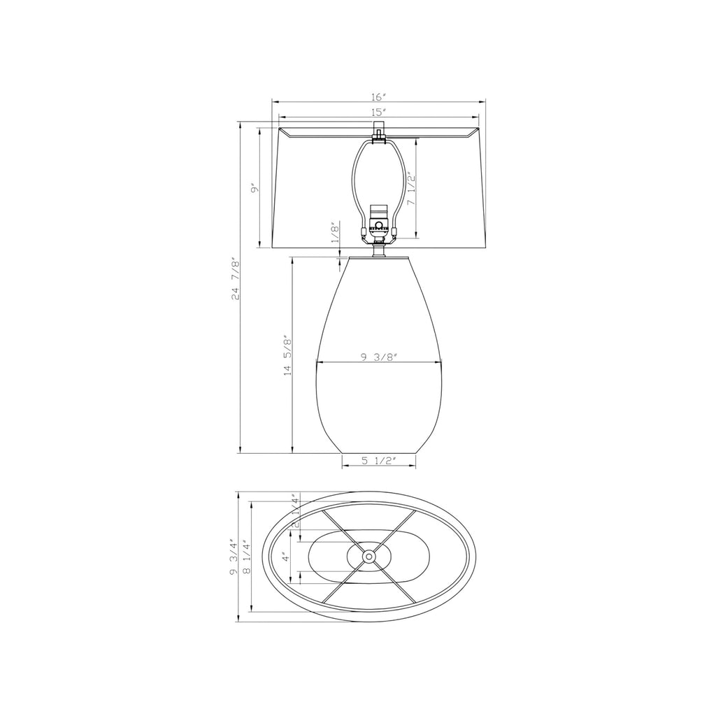 Clear Teardrop Table Lamp