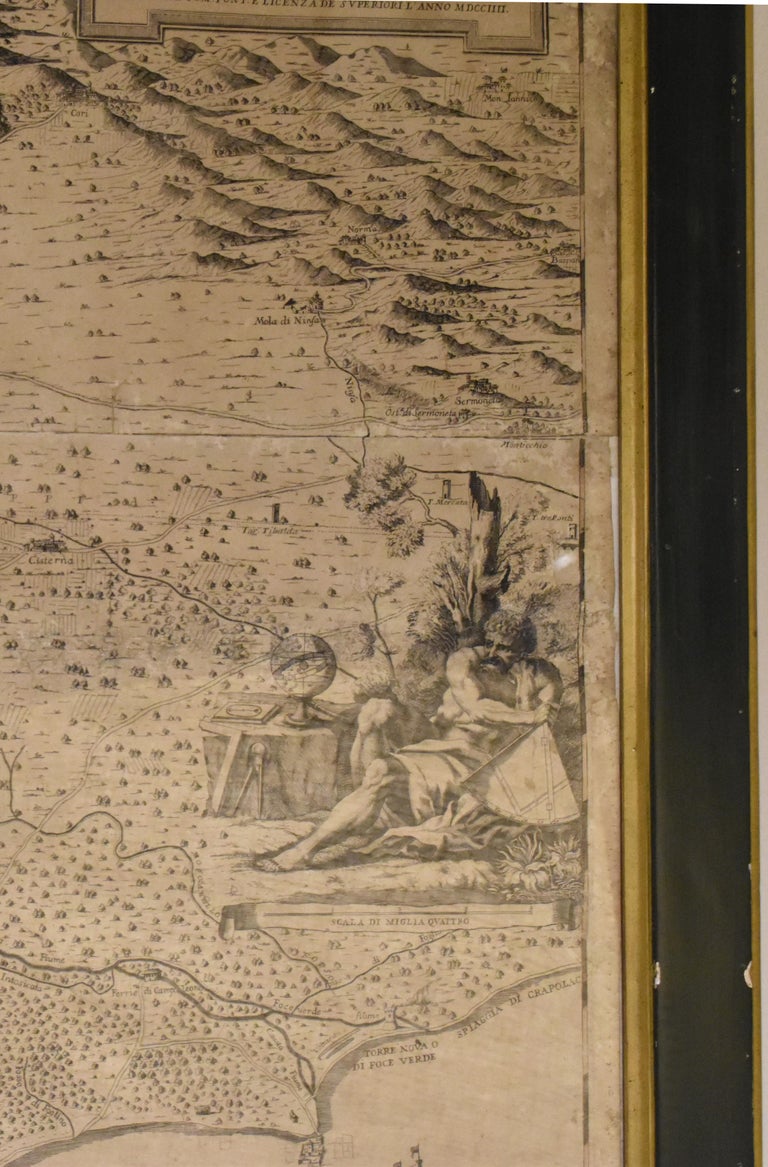 18th Century Map of Rome & Surrounding Vicinity