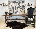 Large Black Hide Rug