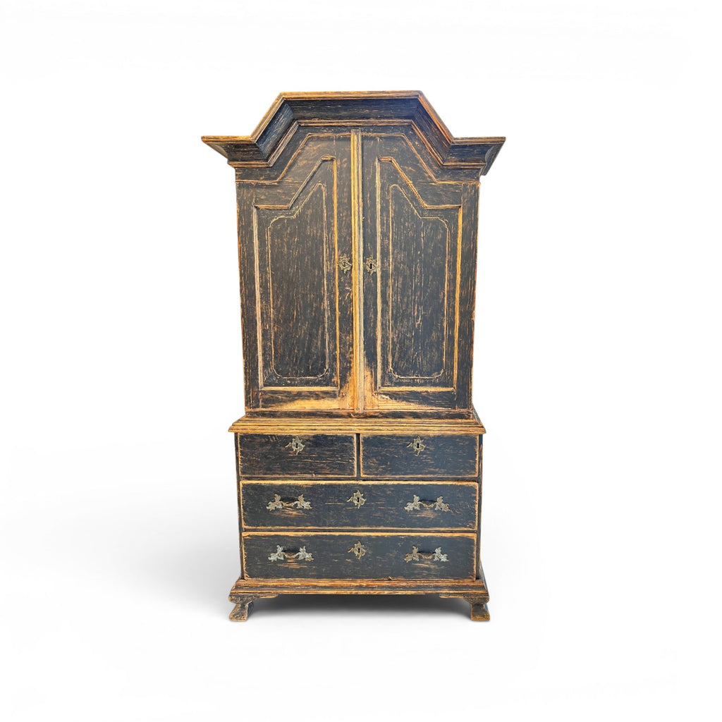 18th Century Swedish Gustavian Black Cabinet or Buffet