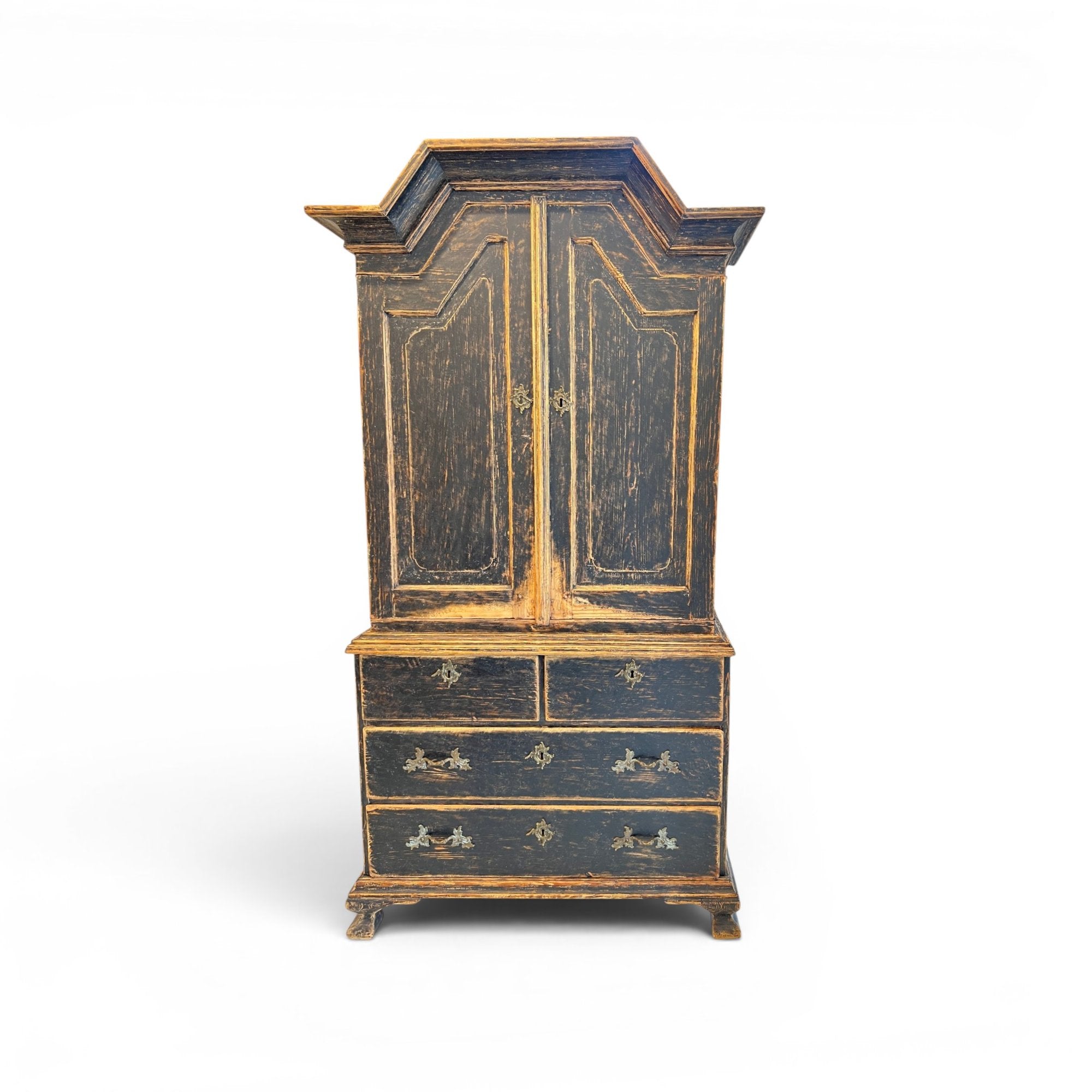 18th Century Swedish Gustavian Black Cabinet or Buffet