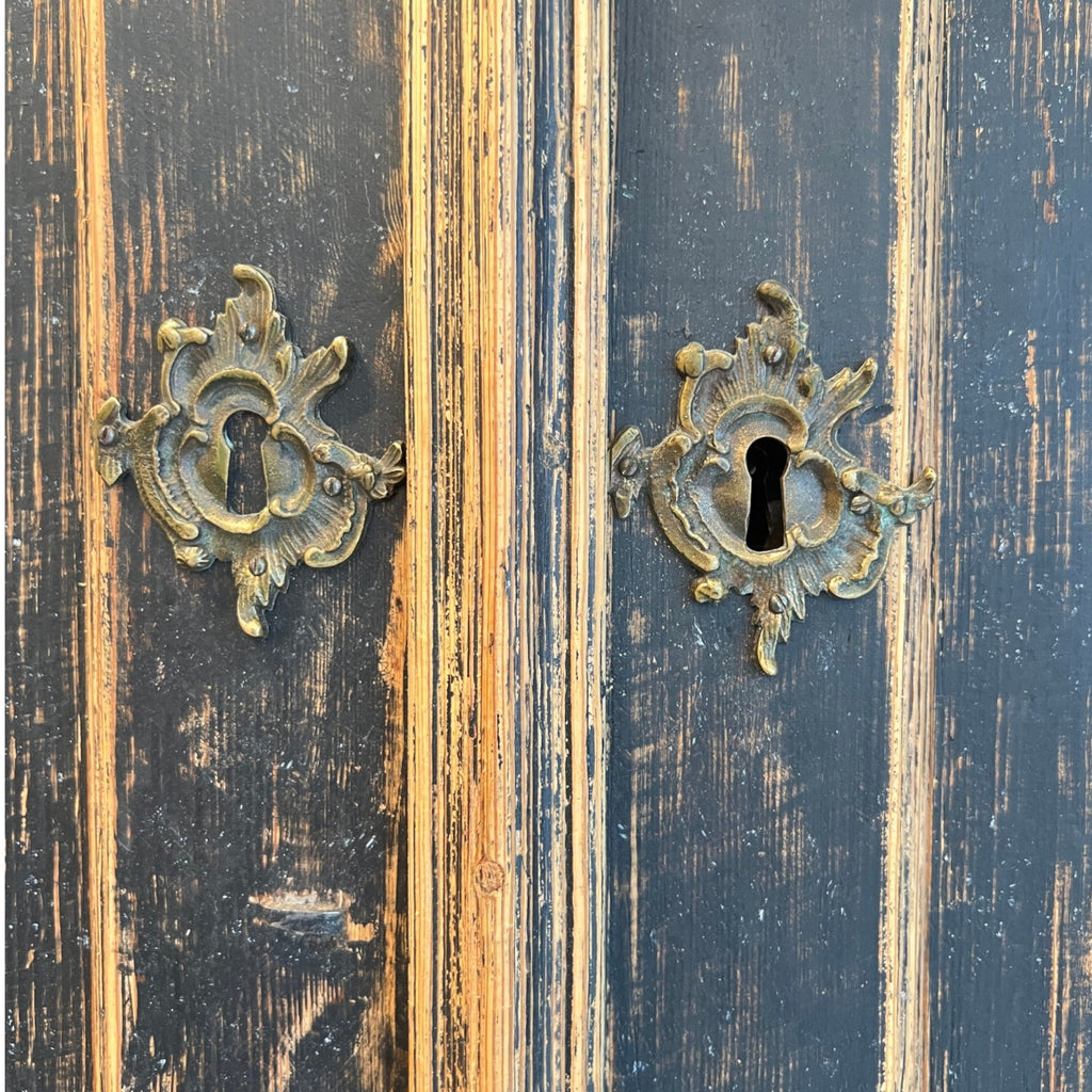 18th Century Swedish Gustavian Black Cabinet or Buffet