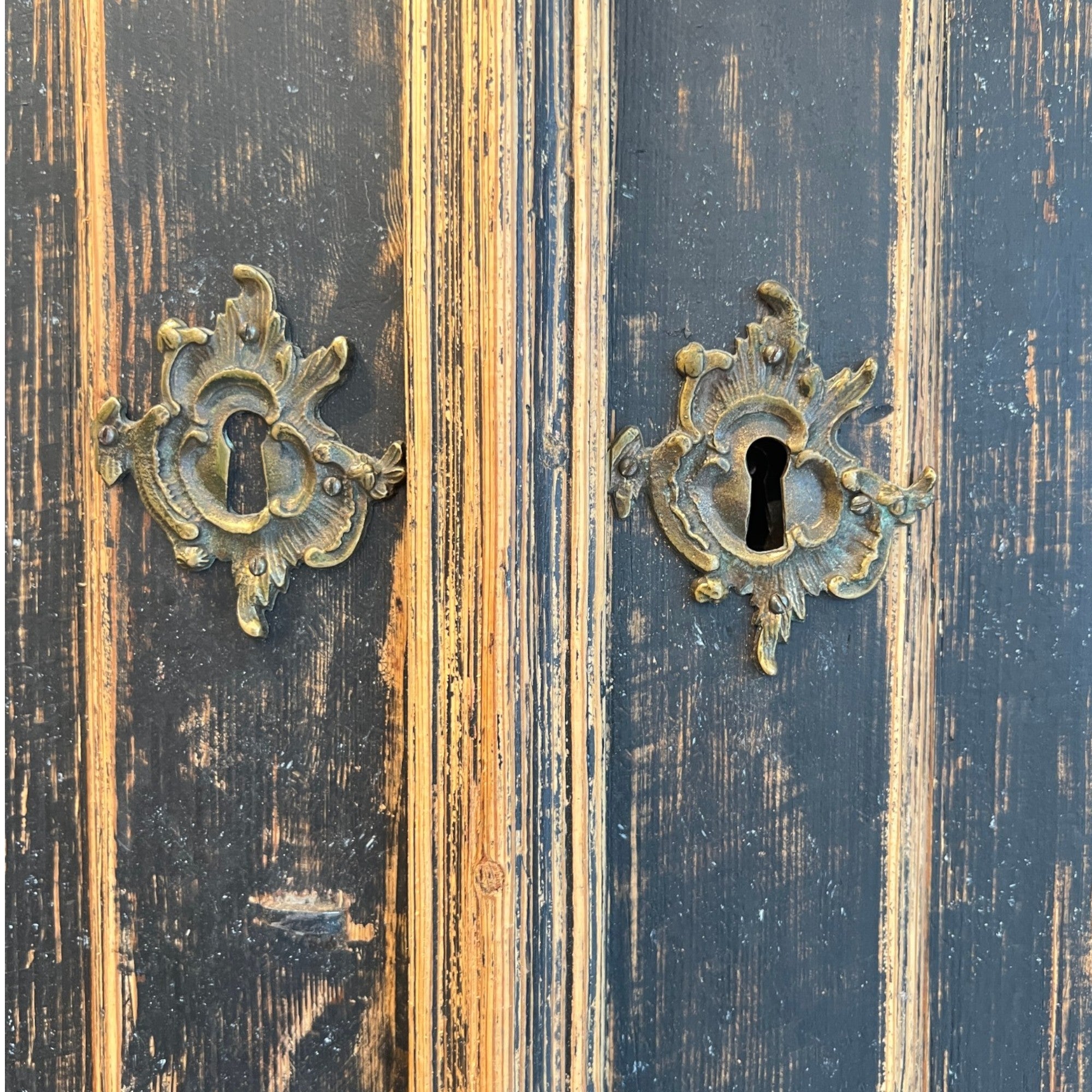18th Century Swedish Gustavian Black Cabinet or Buffet