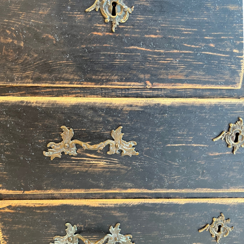 18th Century Swedish Gustavian Black Cabinet or Buffet