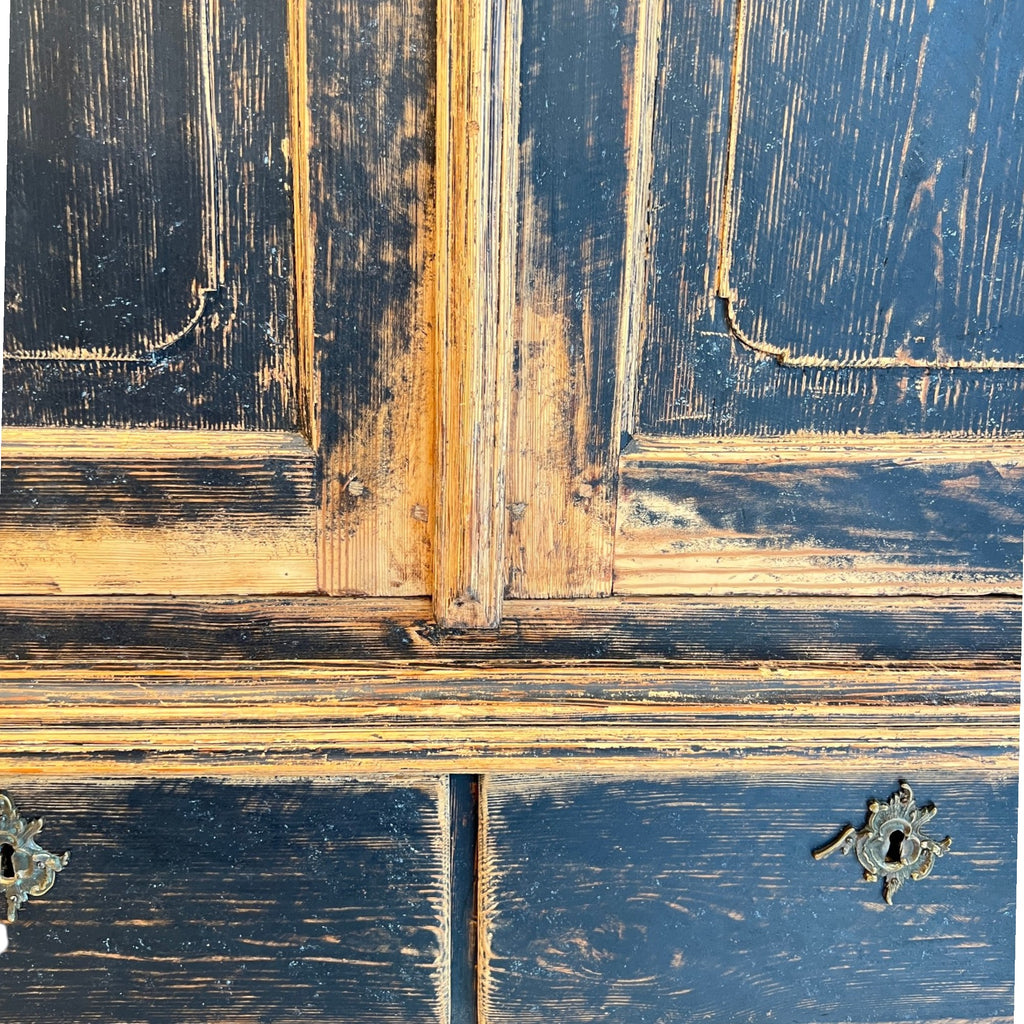18th Century Swedish Gustavian Black Cabinet or Buffet