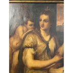 19th Century European Painting depicting "Venus Blindfolding Cupid"