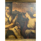 19th Century European Painting depicting "Venus Blindfolding Cupid"