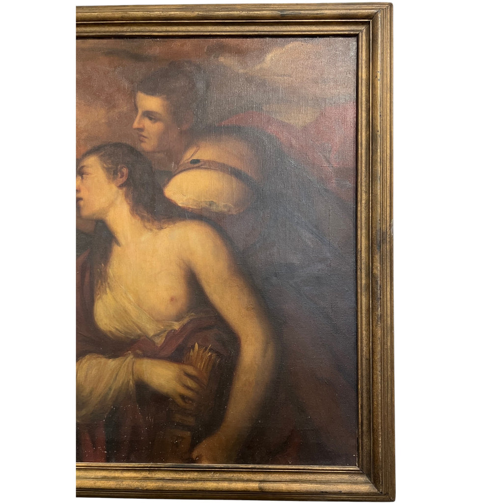 19th Century European Painting depicting "Venus Blindfolding Cupid"
