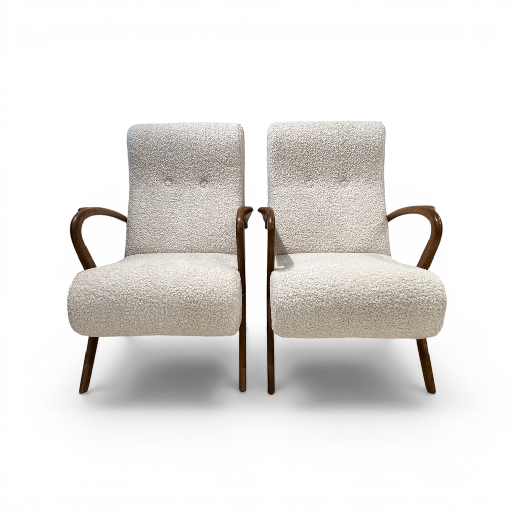 Mid-Century Italian Pair of Chairs Attributed to Paola Buffa