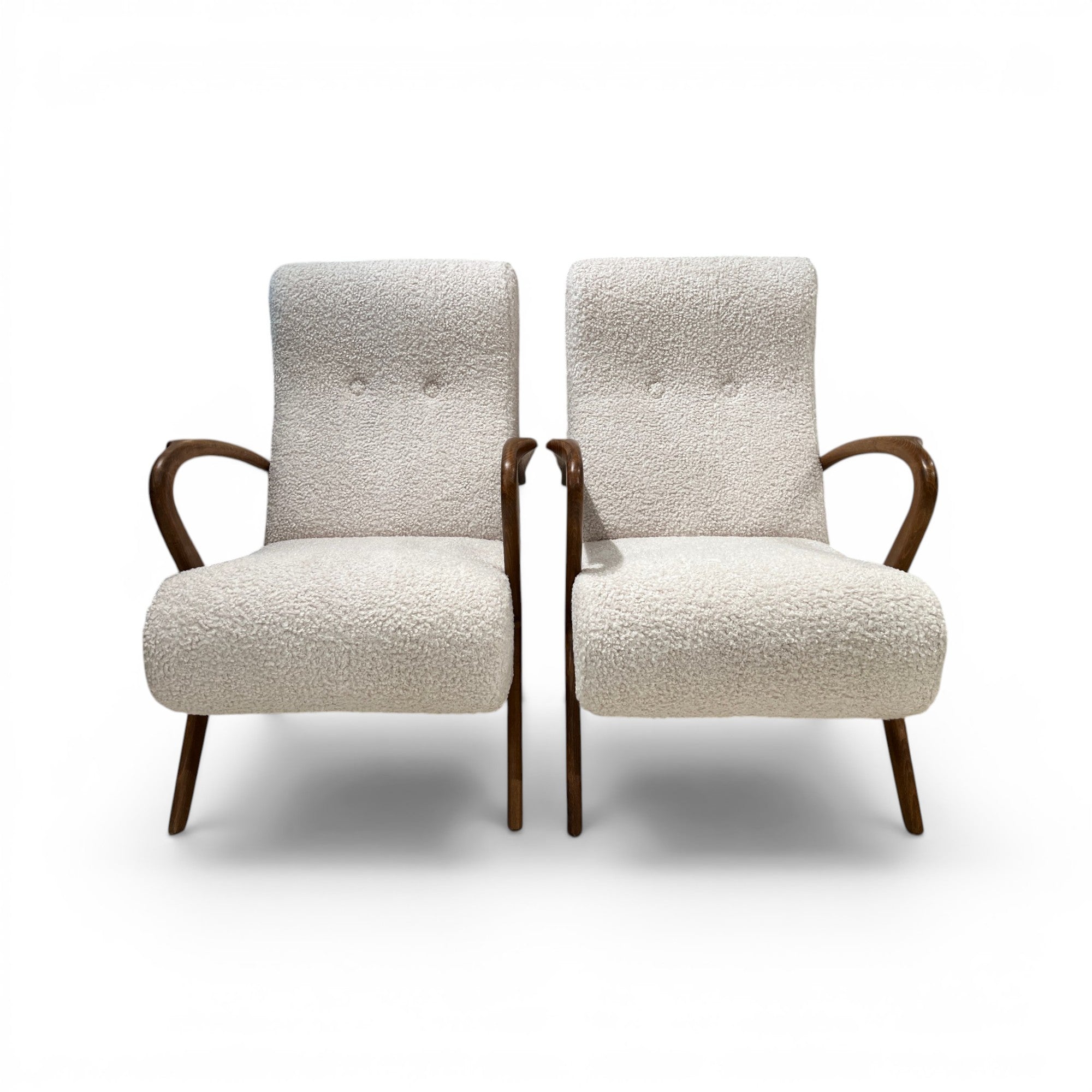 Mid-Century Italian Pair of Chairs Attributed to Paola Buffa