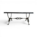 Bronze Leaf Table with Black Marble Top