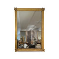 19th Century French Empire Large Ripple Mirror with Medallion Corners