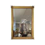 19th Century French Empire Large Ripple Mirror with Medallion Corners