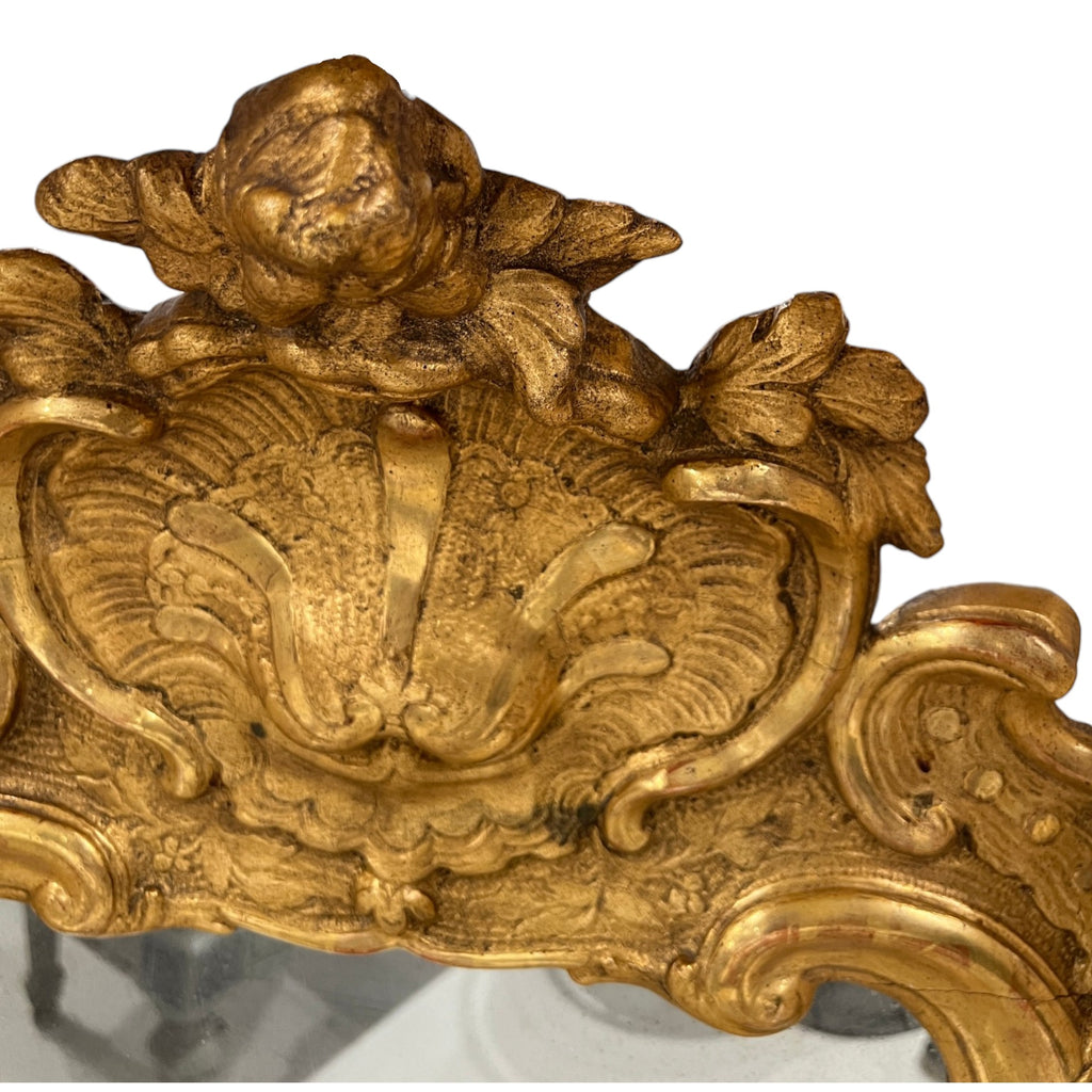 18th Century Swedish Rococo Giltwood Mirror