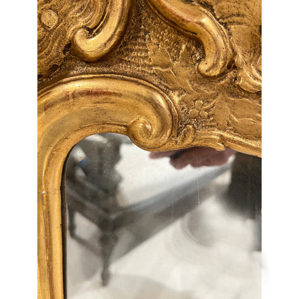 18th Century Swedish Rococo Giltwood Mirror