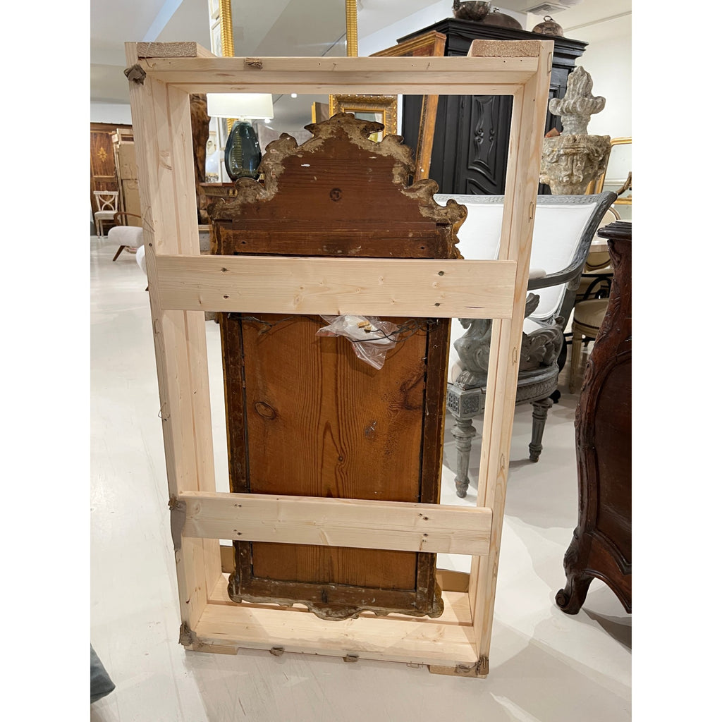 18th Century Swedish Rococo Giltwood Mirror