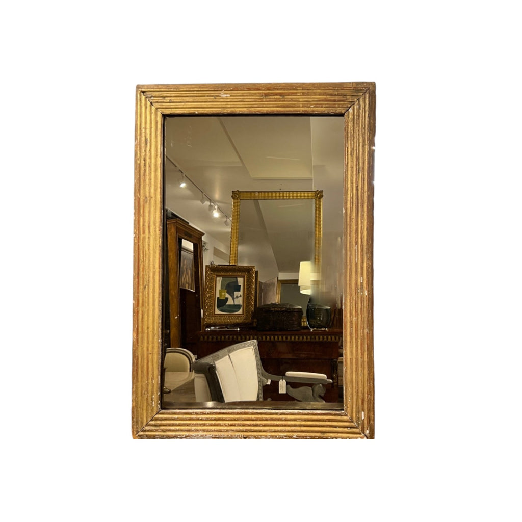 19th Century French Louis XVI Small Giltwood Mirror