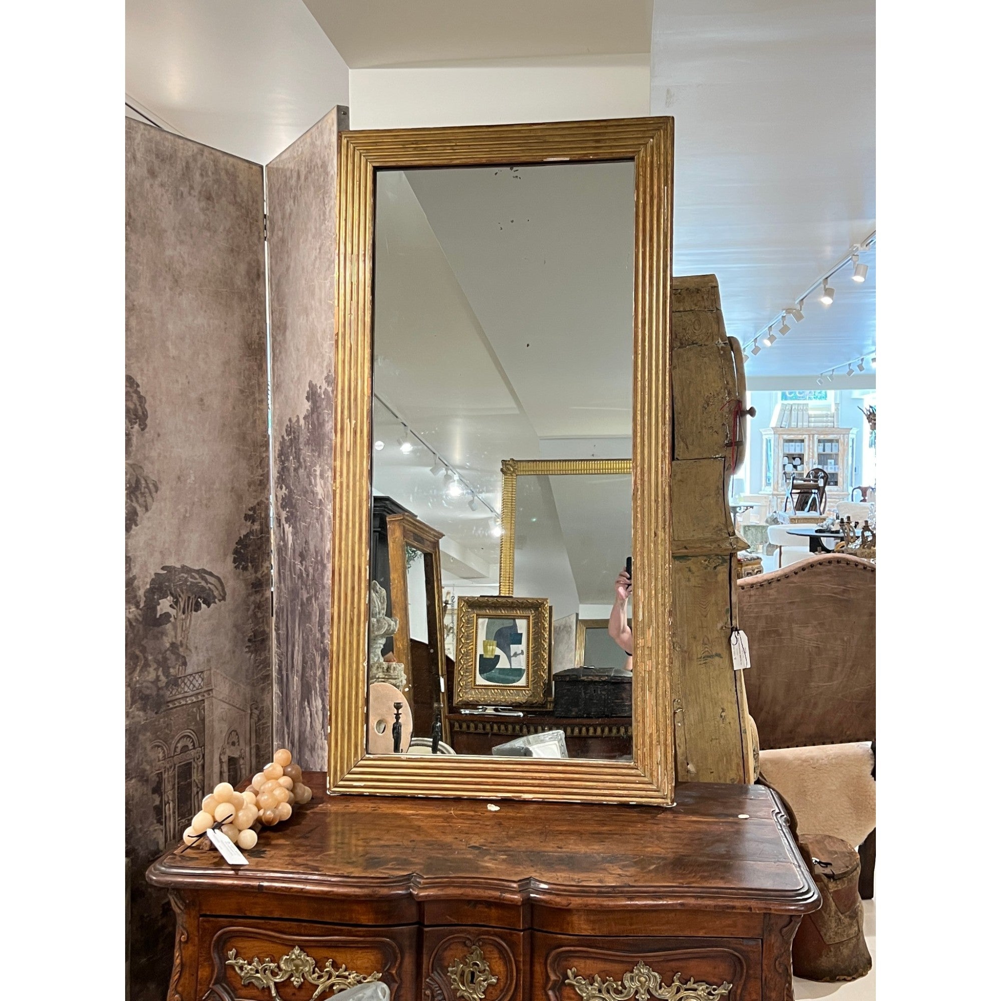 19th Century French Louis XVI Giltwood Mirror