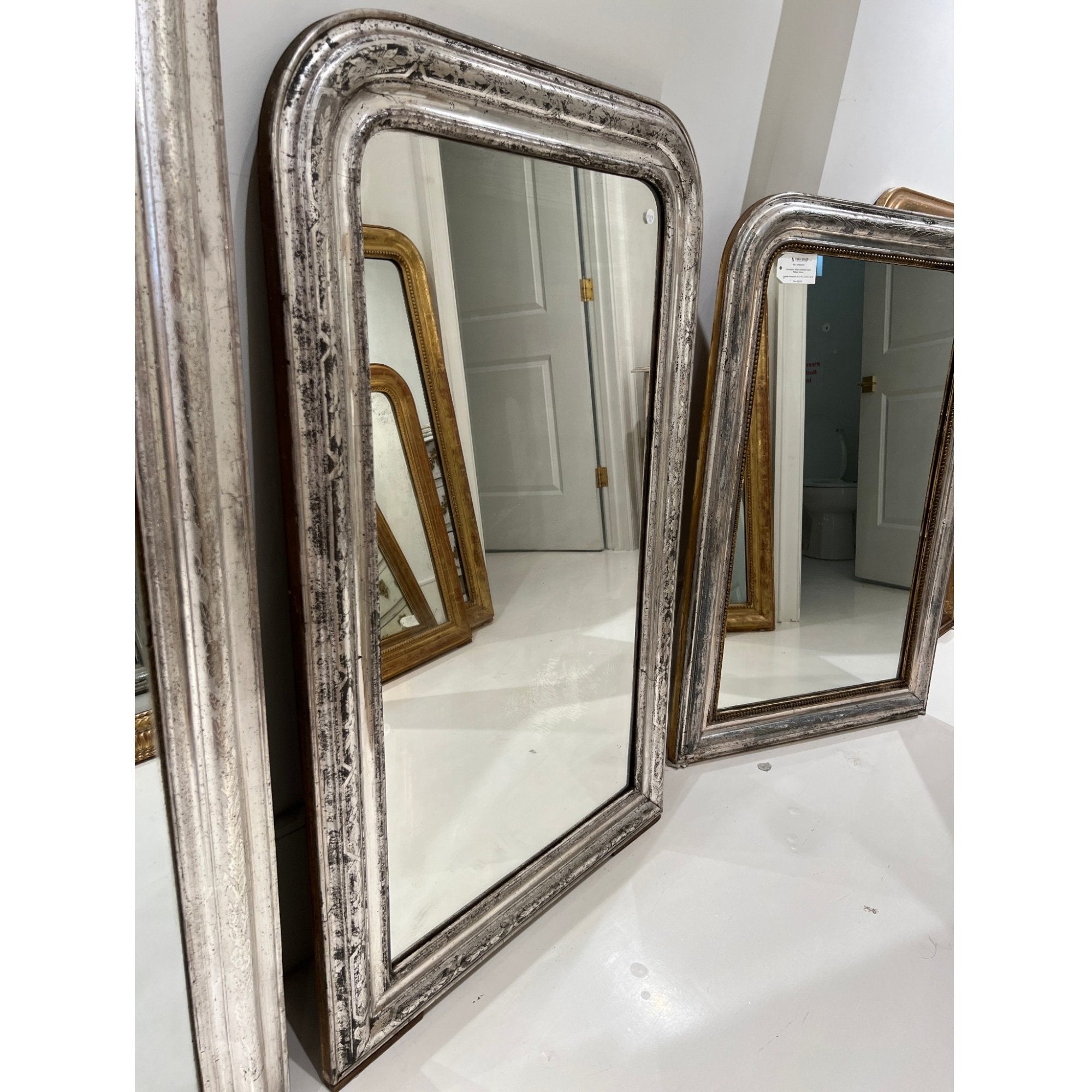 19th Century French Silver Louis Philippe Large Mirror