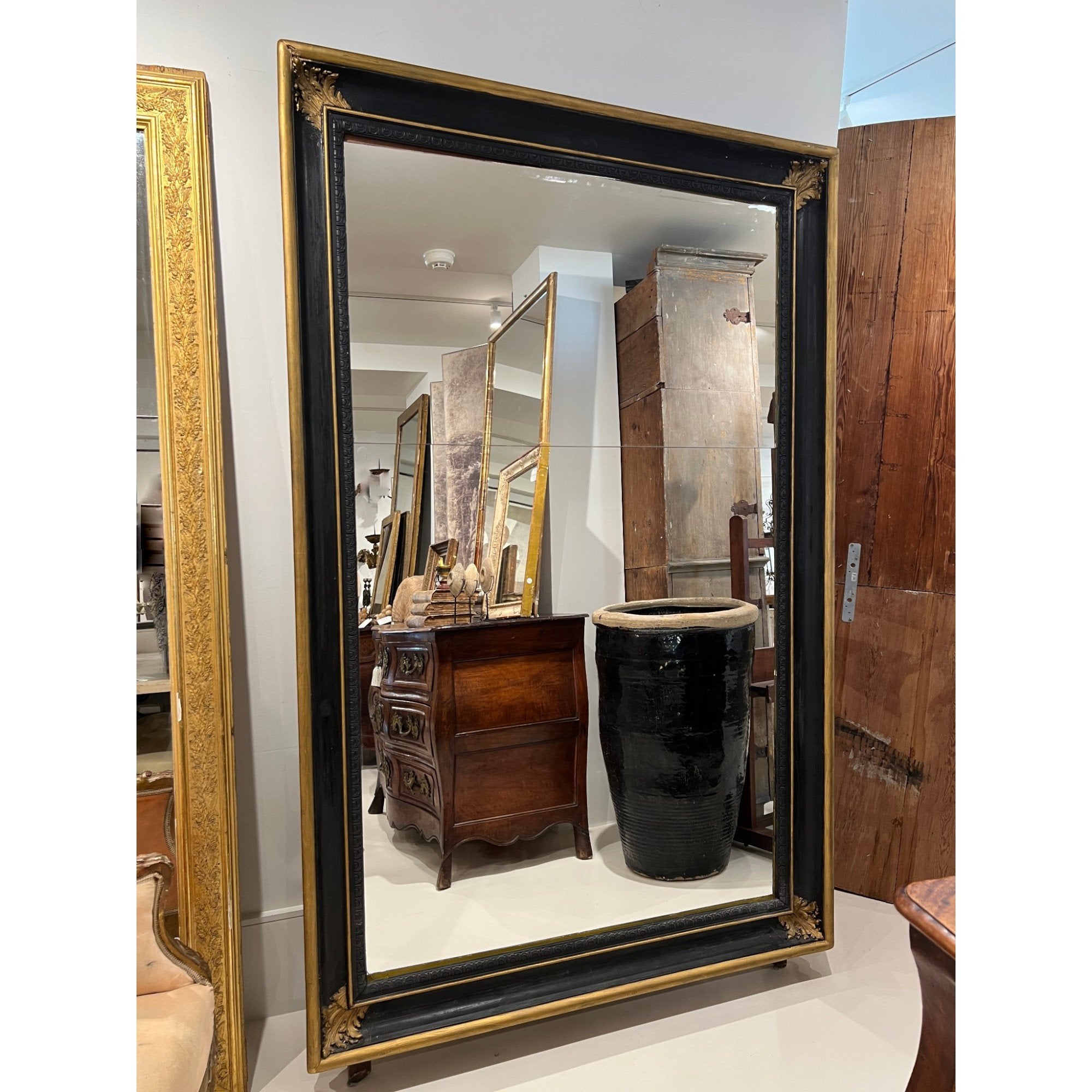 19th Century French Napoleon III Large Floor Mirror
